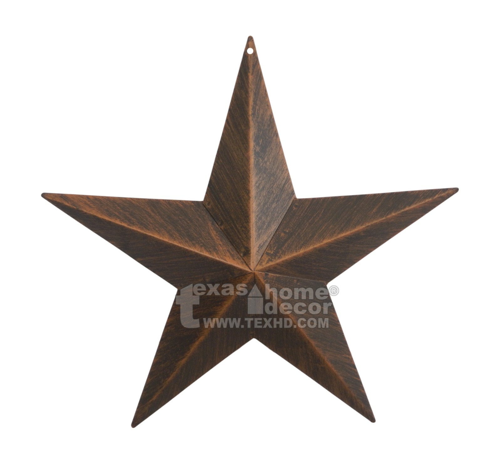 Metal Barn Star Rustic Brushed Copper Texas Tin Wall Decor Wall Mounted 11.5″