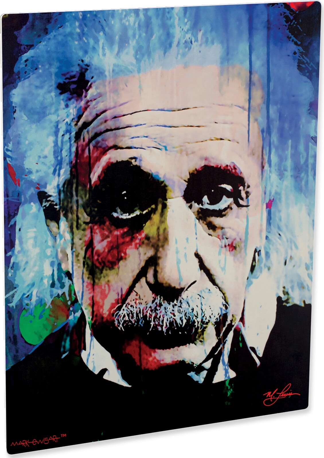 Albert Einstein Wall Art Print Signed Aluminum – Pop Wall Art Home Decor QT
