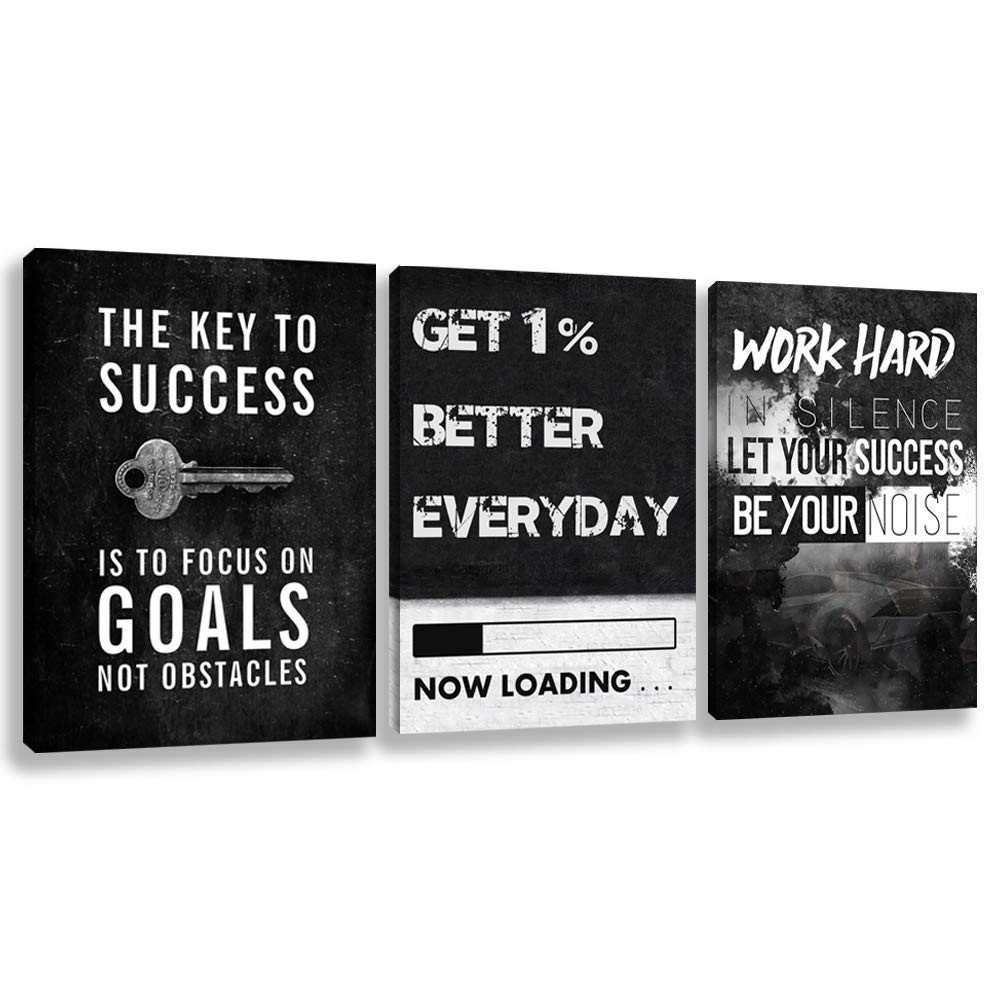 Motivational Wall Decor Inspirational Wall Art Canvas Poster Success Goal Art…