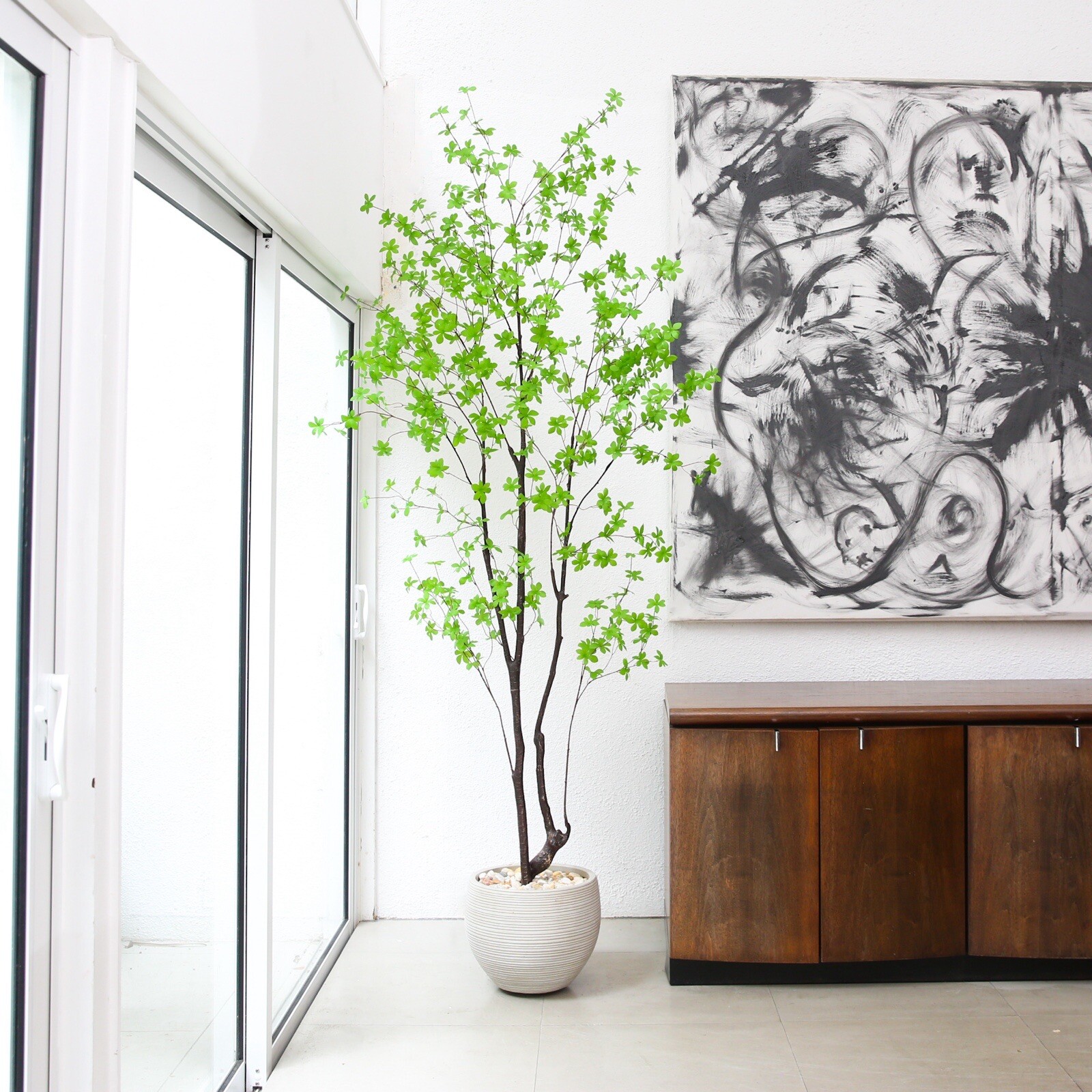 8’ Artificial Minimalist Enkianthus Tree Home Decor. Retail $309