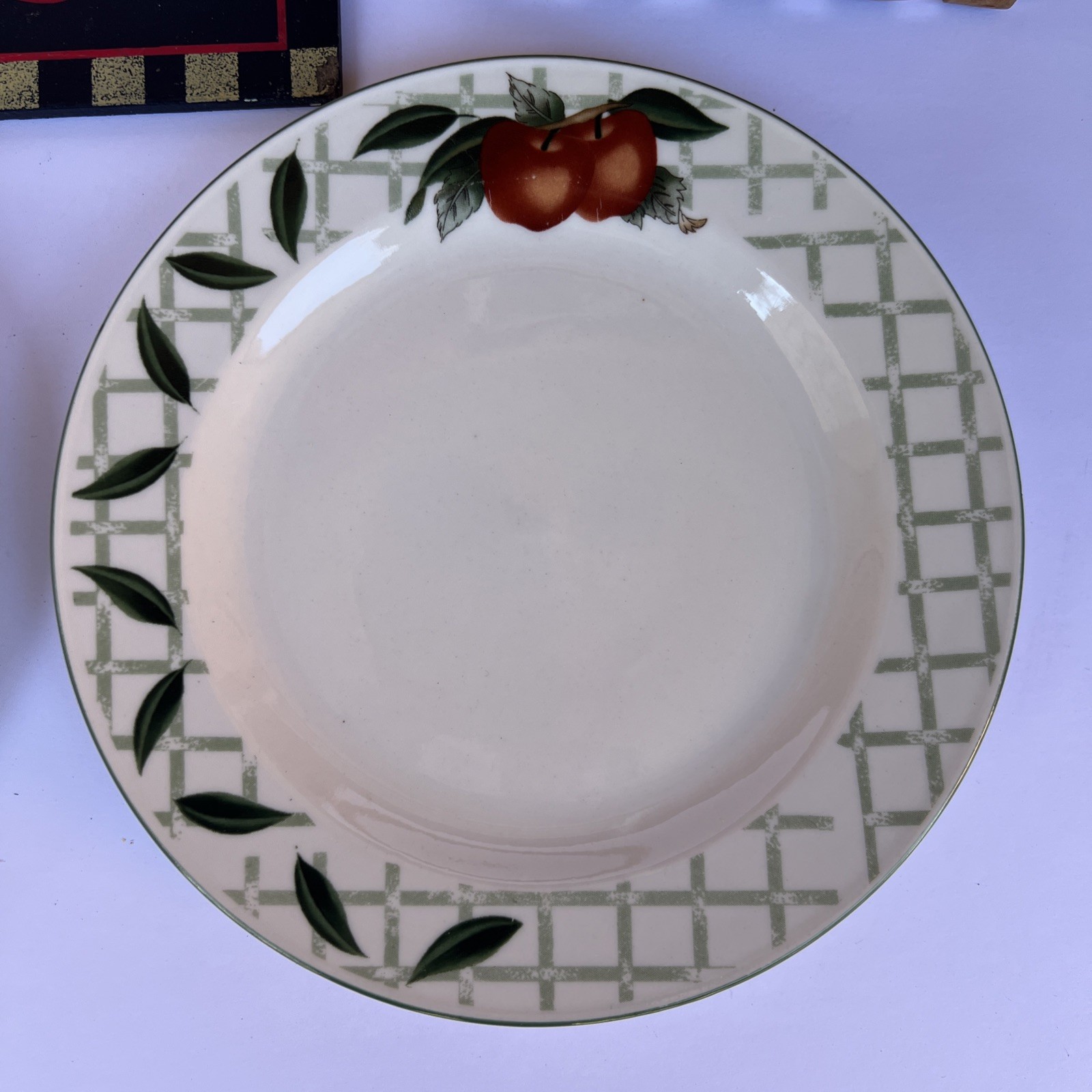 VTG Apple Kitchen Decor Set Cades Creek Plates Basket Signs 80s 90s Country Farm