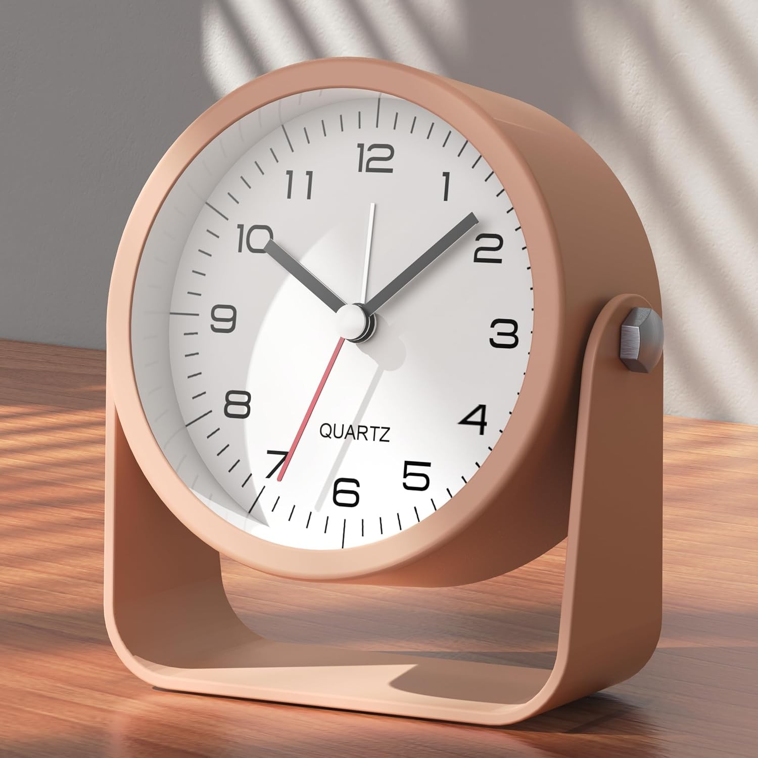 ® 3.5 Inch Small Analog Alarm Clocks,Battery Operated Desk Clock,Cute Table
