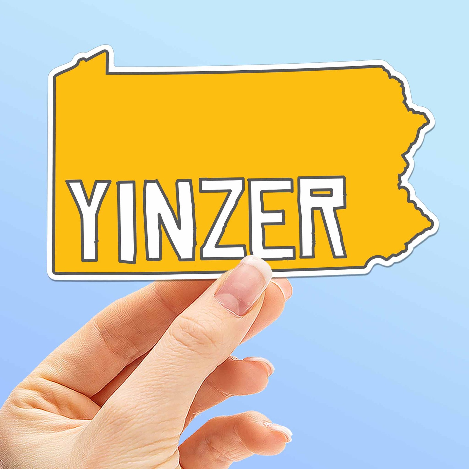 Yinzer Pittsburgh Sticker – Yellow PGH Pennsylvania Decal