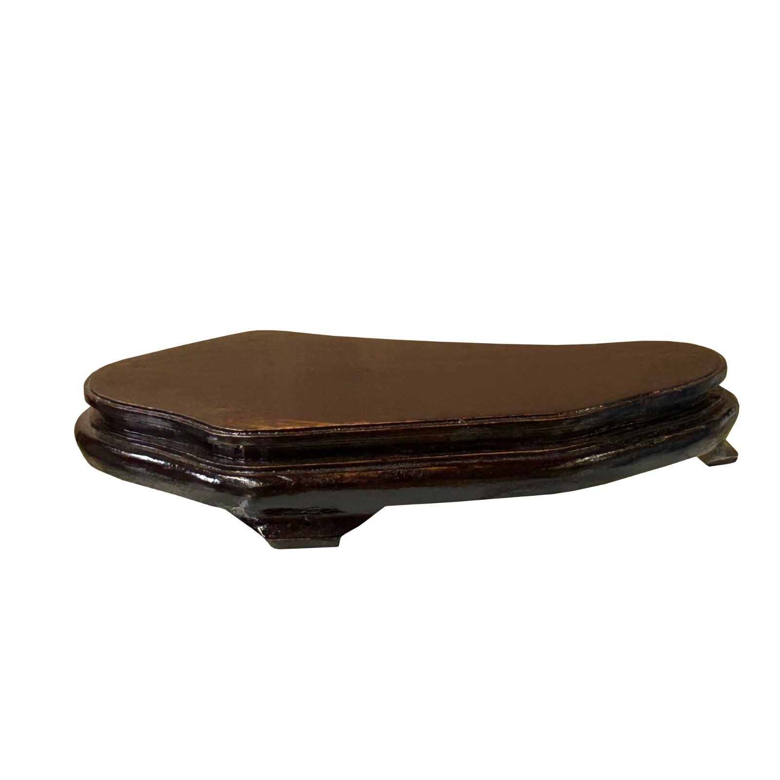 8″ Dark Brown Wood Irregular Shape Display Stand Riser Easel ws4131
