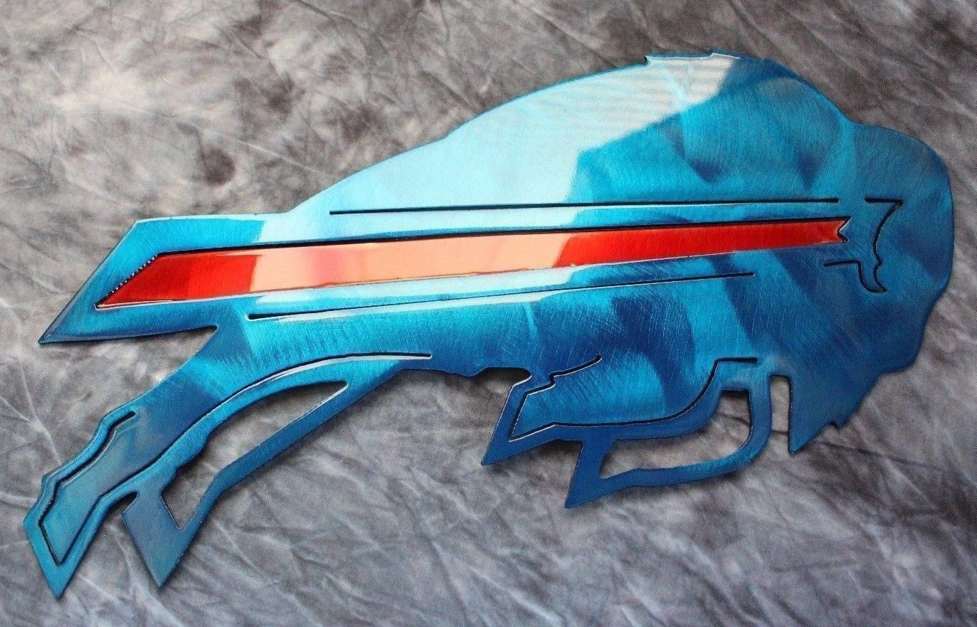 Buffalo Bills – Blue/Red – Metal Wall Art – 16″ x 9″