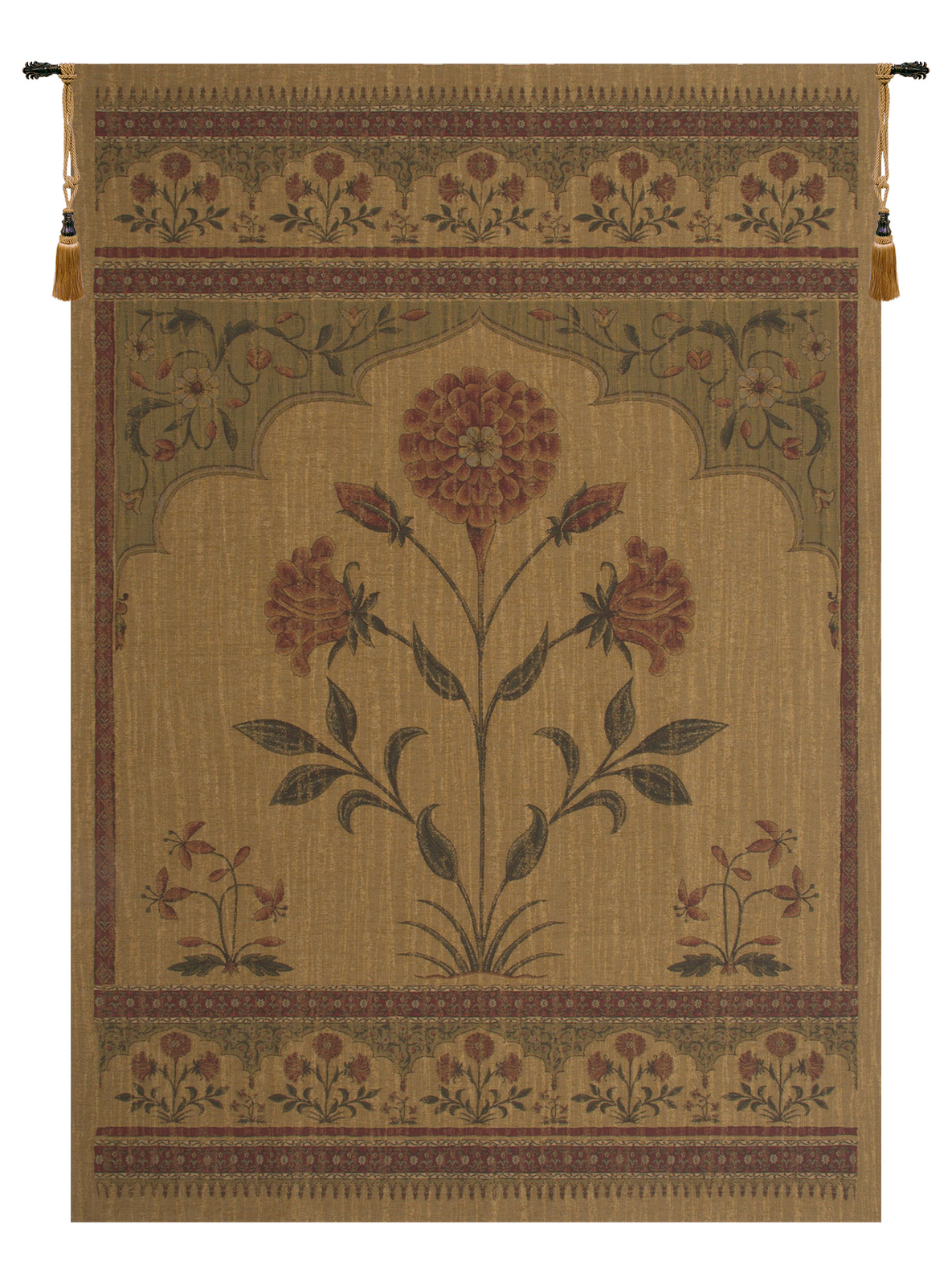 Belgium Woven Lotus European Tapestry Wallhanging 76×56 in Wall Decor New