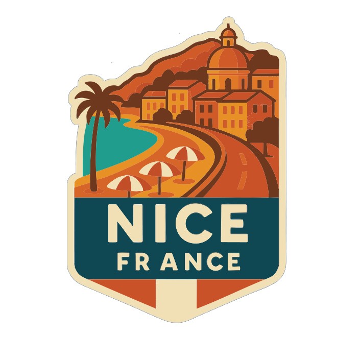 Nice France Sticker Decal Vinyl Die-Cut City Skyline Landmark Design