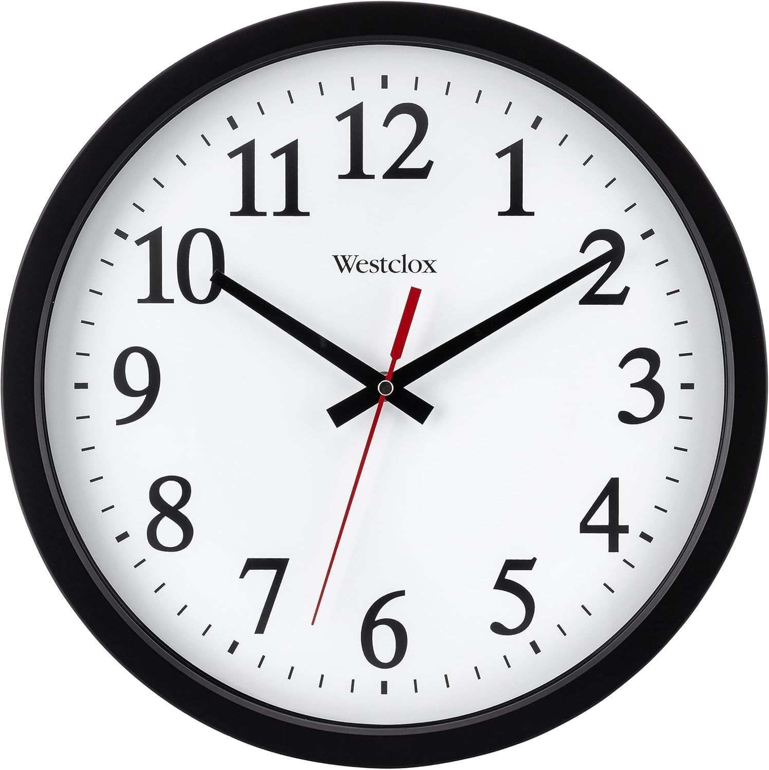 14″ round Electric Powered Office Wall Clock, White
