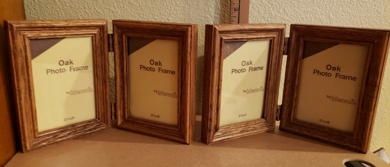 2 – Double Folding Oak Picture Photo Frames Unused