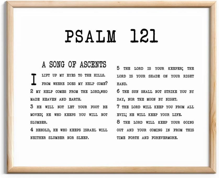 Psalm 121 Wall Art Vintage Monet Print Christian Bible Verse Scripture Poster