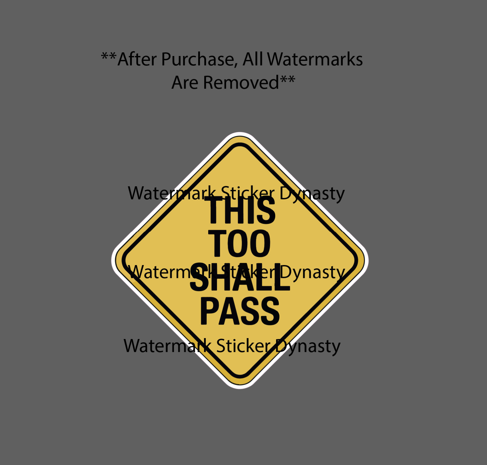 This Too Shall Pass Sticker Waterproof Decal Solomon Wisdom Bible Quote Gift NEW