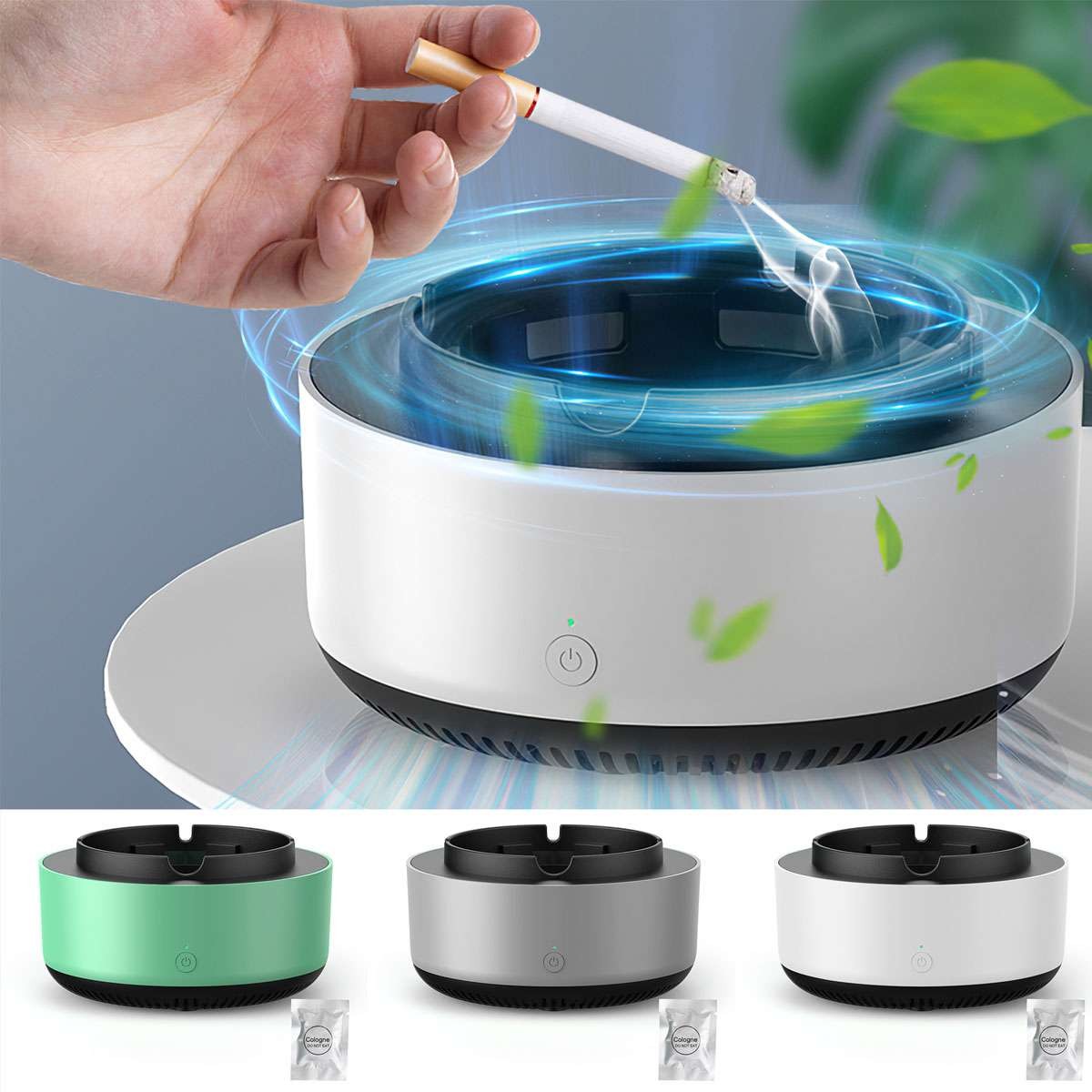 Smokeless Ashtray 2 in 1 Air Purifier Multifunctional Smokeless Negative Ions