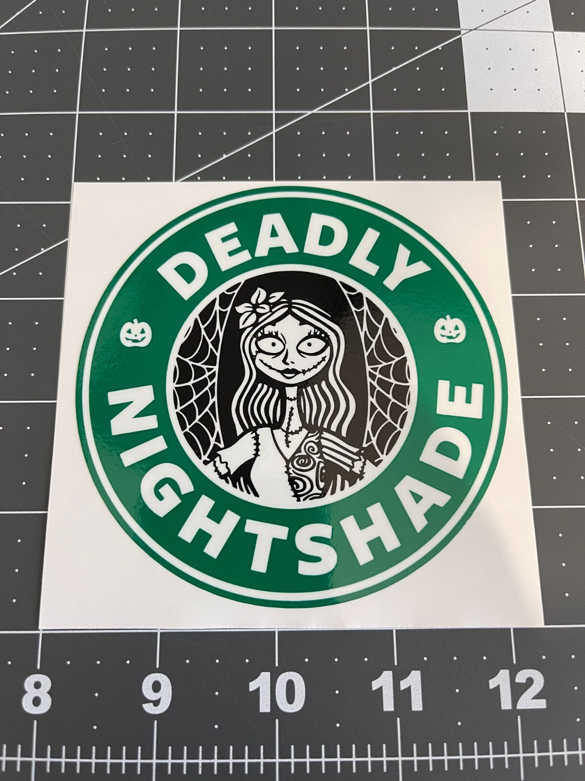 Nightmare before Christmas waterproof Starbucks logo sticker jack skellington