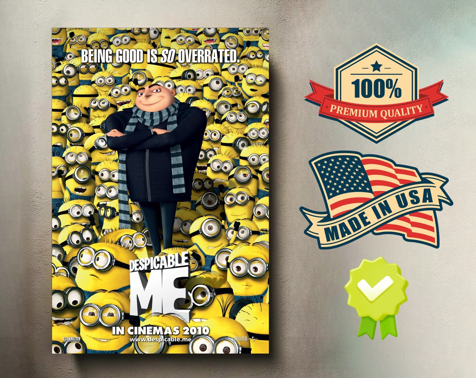 Despicable Me (2010) 8×12 Metal Movie Poster 🔥🍿