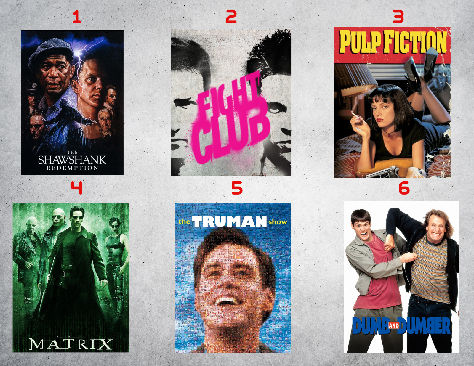 90’s Movie Retro Wall Collage Poster Prints