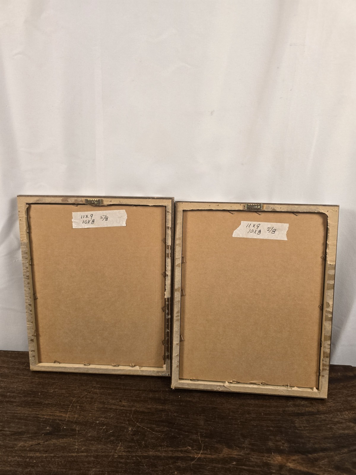 Set Of 2 VTG Ornate Gold Wood Picture Frames W/Glass Photo Size 11.5 X 10 “