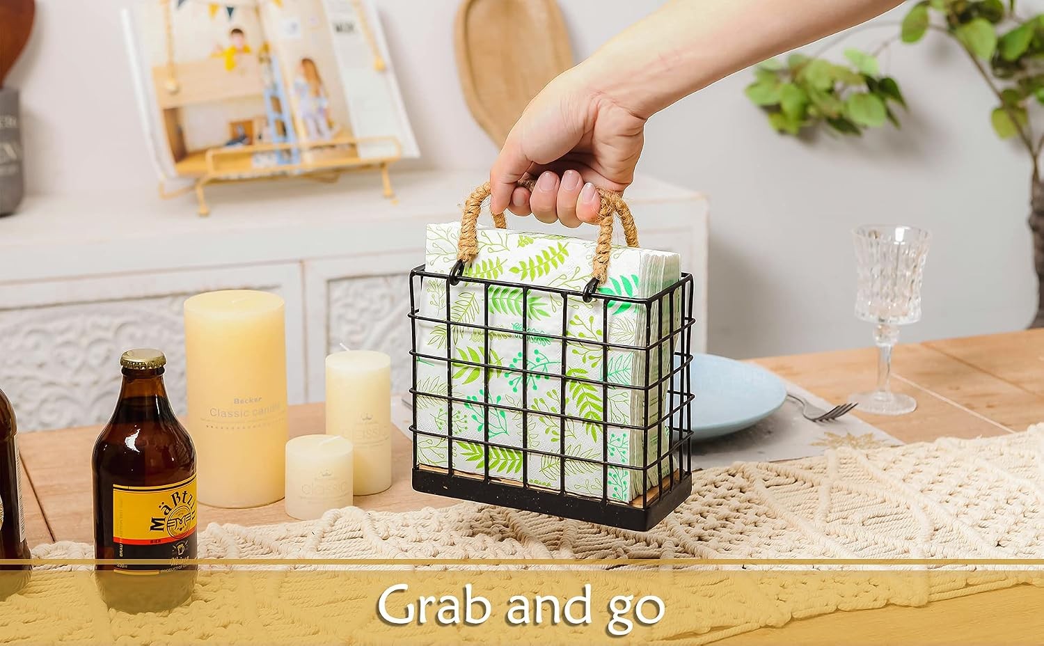Farmhouse Napkin Holder, Rustic Tissue Dispenser, Freestanding Paper Hand Towel