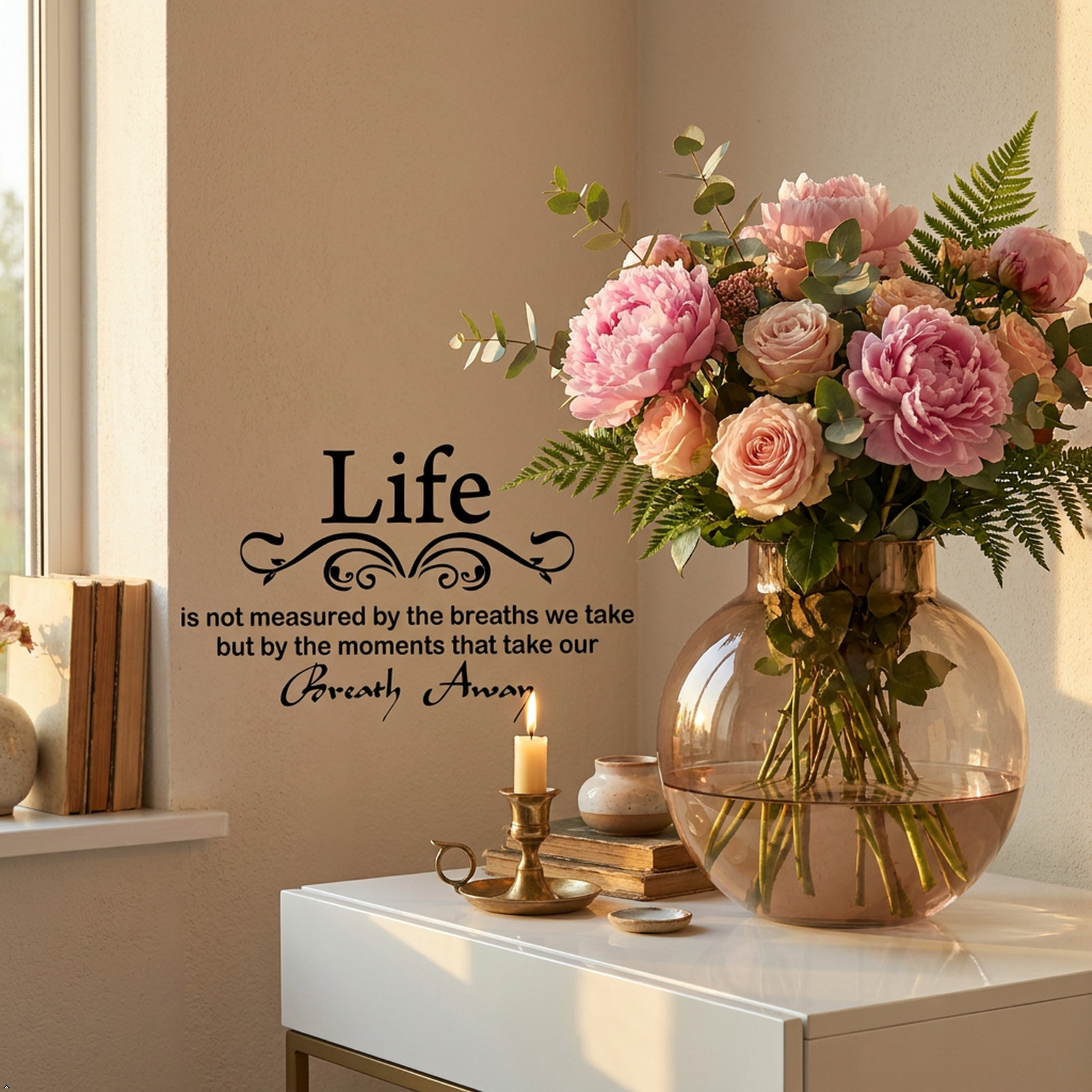 Life is Not Measured Vinyl Wall Lettering Stickers Quotes Sayings Art decal