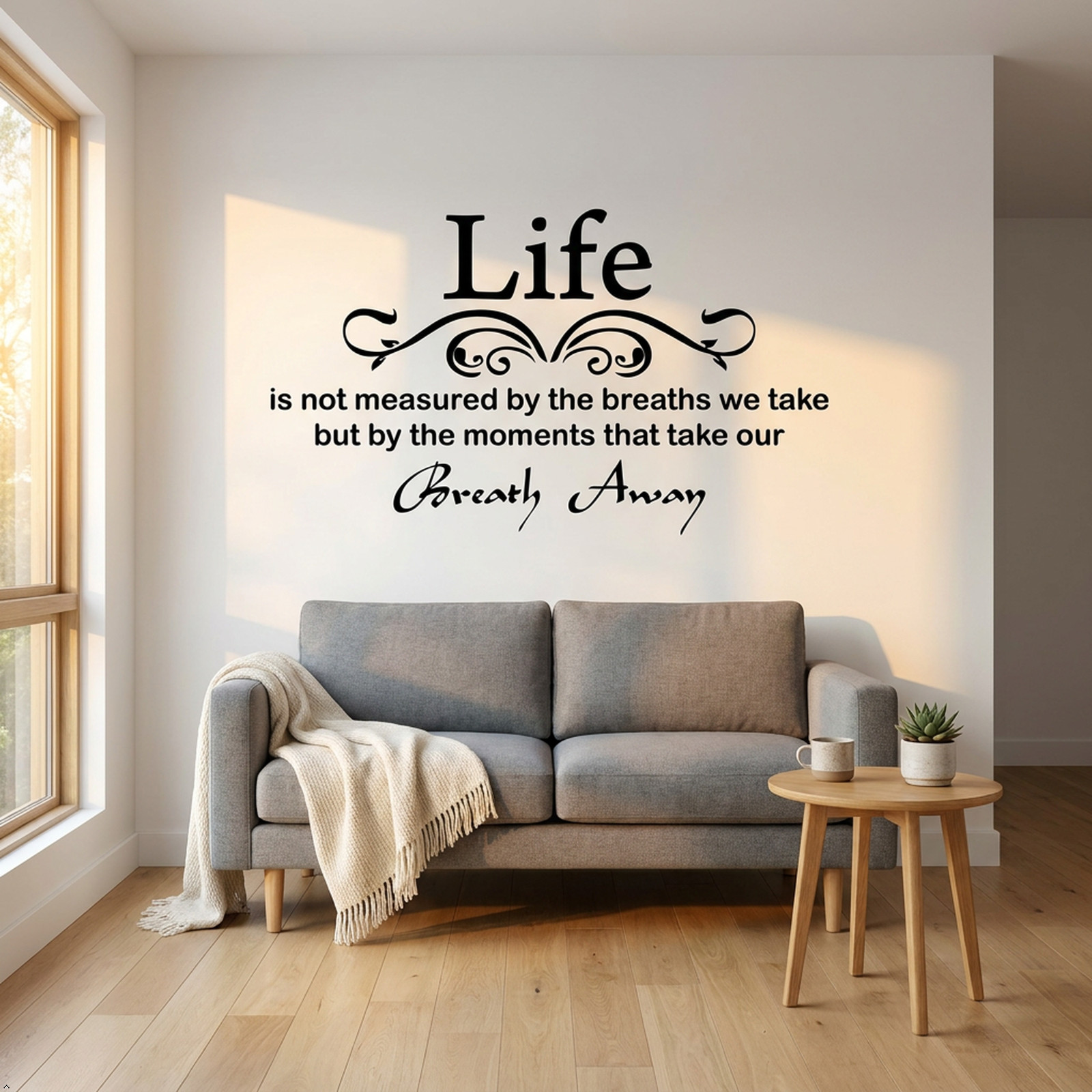 Life is Not Measured Vinyl Wall Lettering Stickers Quotes Sayings Art decal