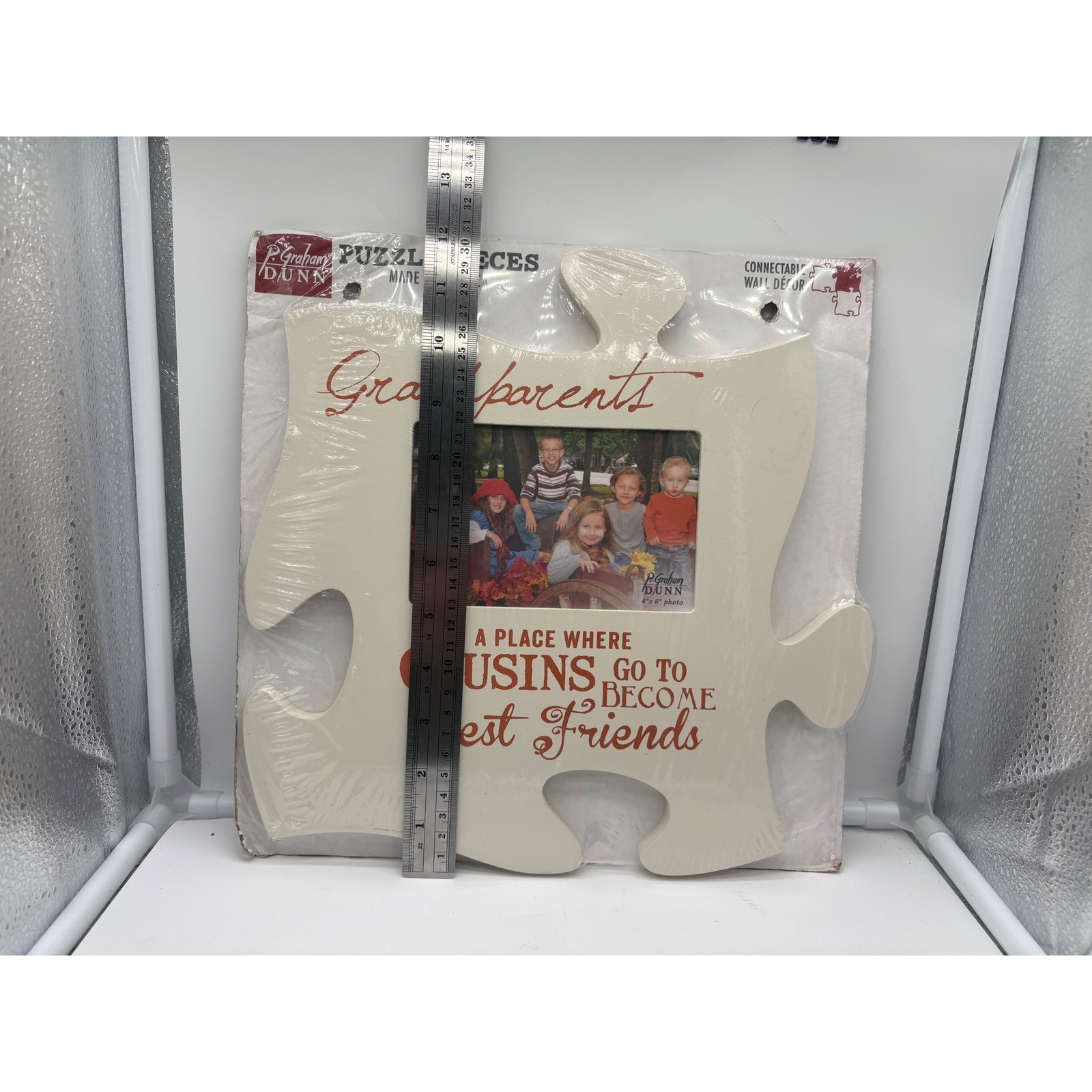 P. Graham Dunn Grandparents Cousins Best Friends Puzzle Piece 4×6 Photo Frame