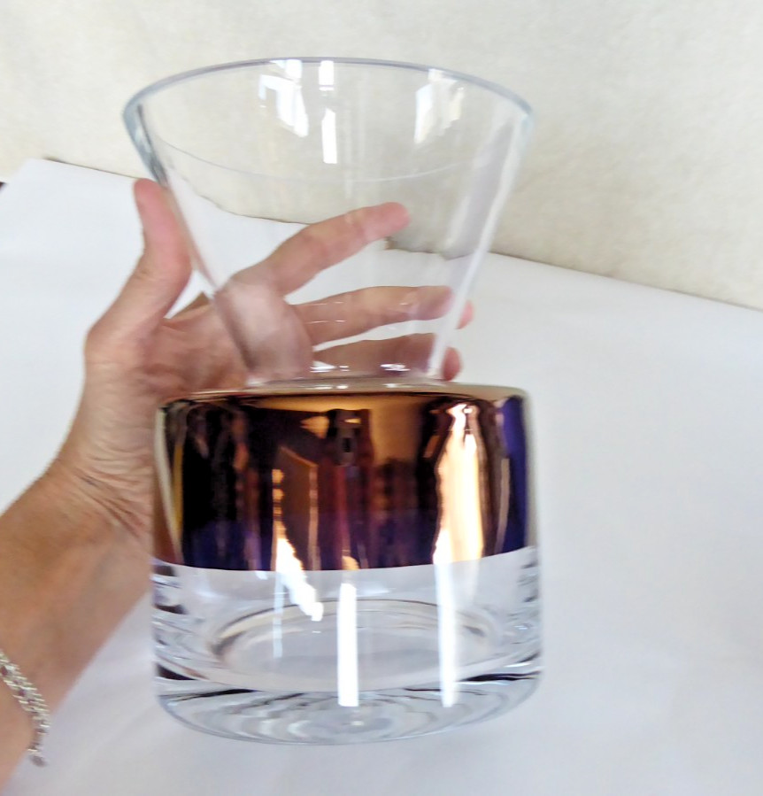 TOM DIXON Medium Tank Vase Clear Transparent & Copper TKSO01 Made Poland READ @@