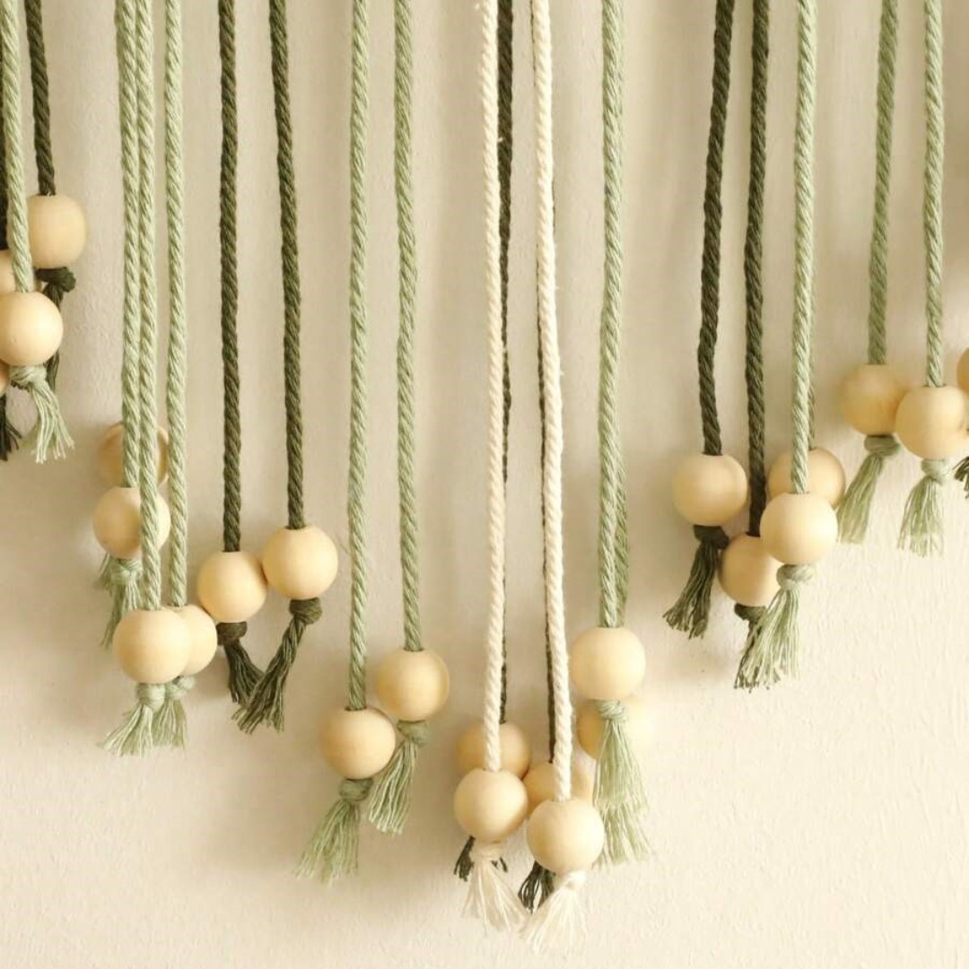 Macrame Leaves Wall Hanging Chic Feather Boho Macrame Wall Decor Handmade Tassel