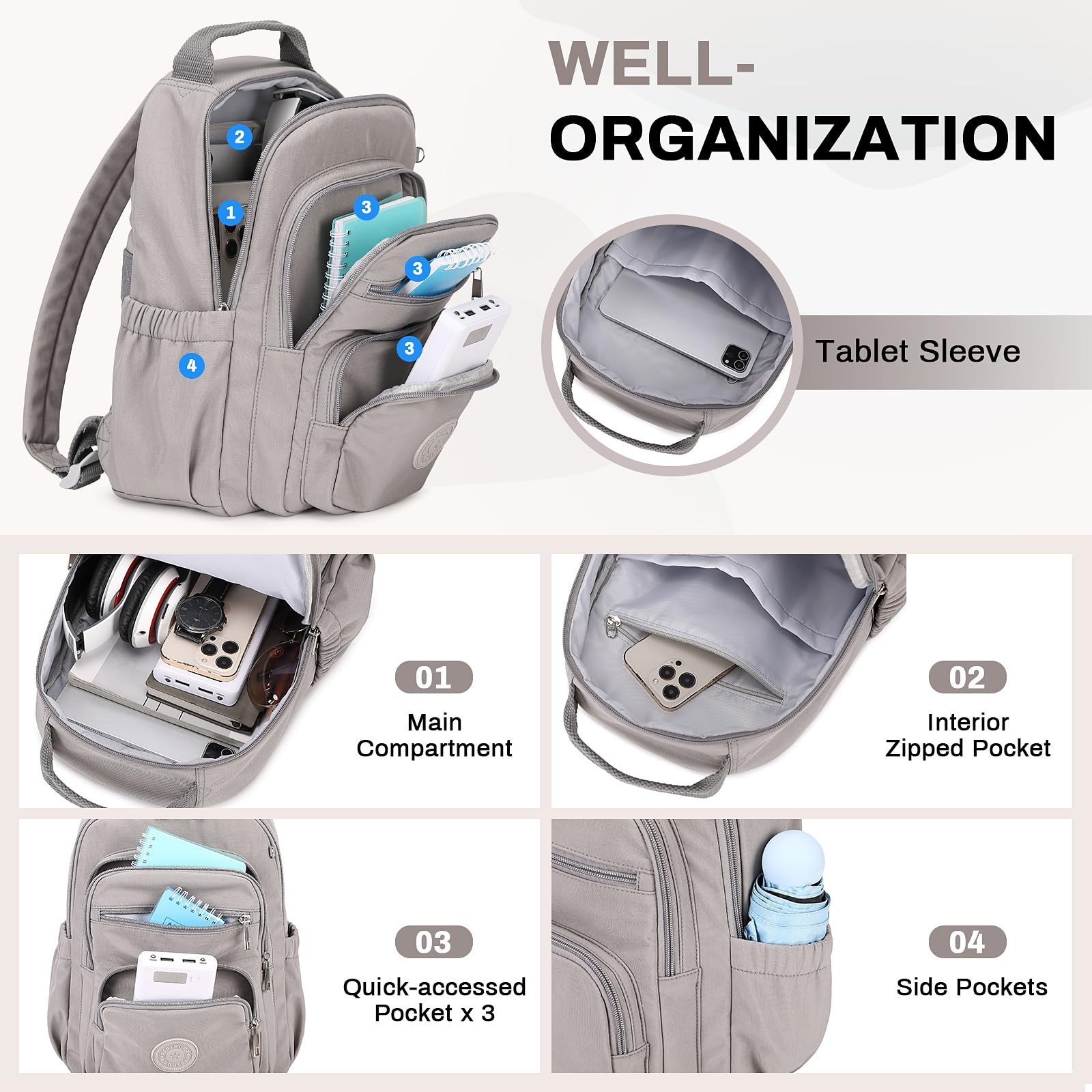 Small Backpack for Women, 2PCS Mini Backpack for Ladies Bookbag Purse for Wom…