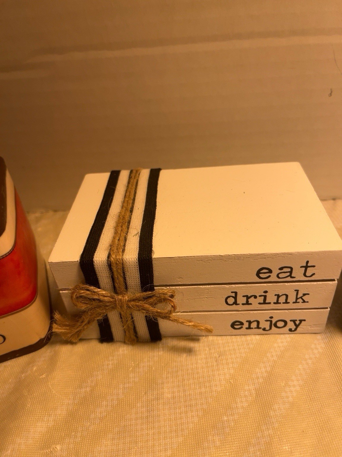Farmhouse Tiered Tray Decor Bundle Blessed Sign Tomato Planter Sugar Tin Wood