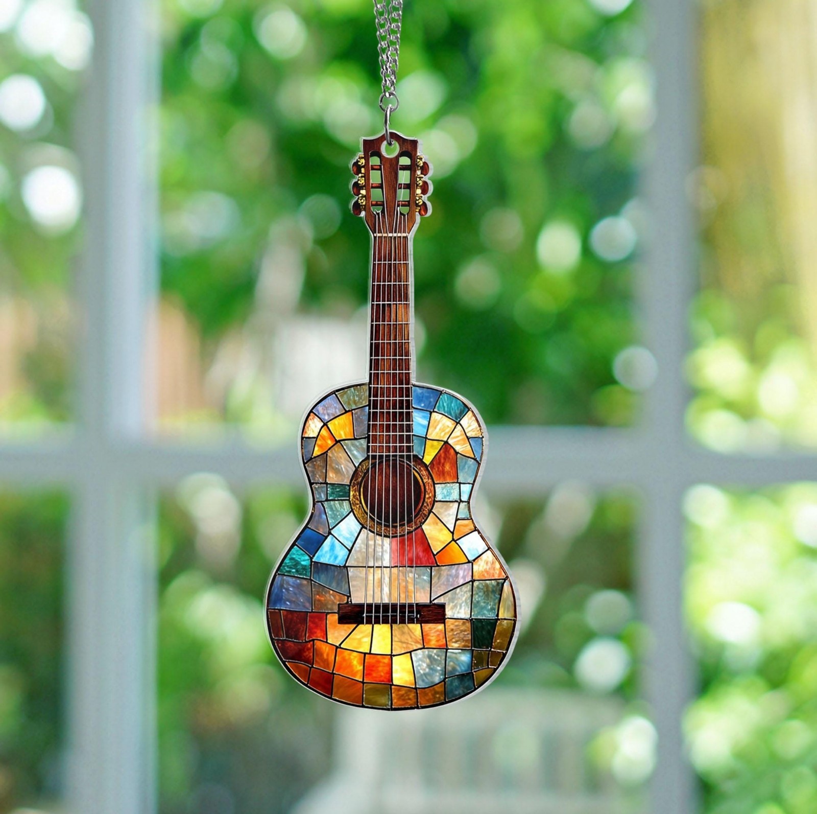 Personalized Guitar suncatcher Window hanging Musical Instrument acrylic decor