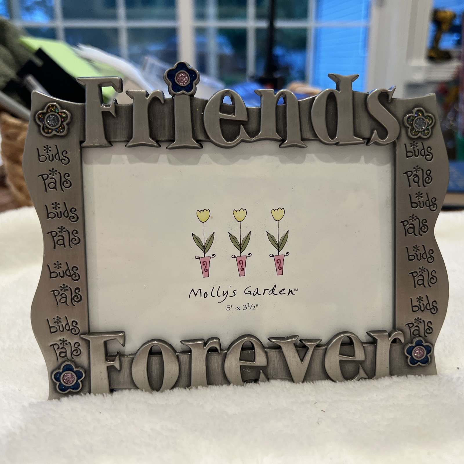 Molly’s Garden 6”x5”Colorful”Friends Forever”Standing Photo FrameFits4.75”x3.25”