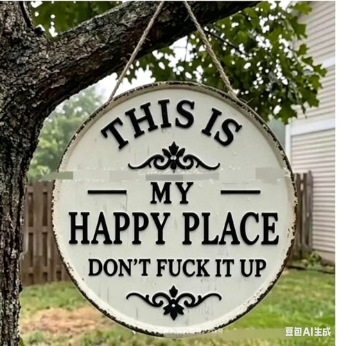 This Is My Happy Place Don’t F It Up Man Cave Metal Sign Rustic Man Cave USA