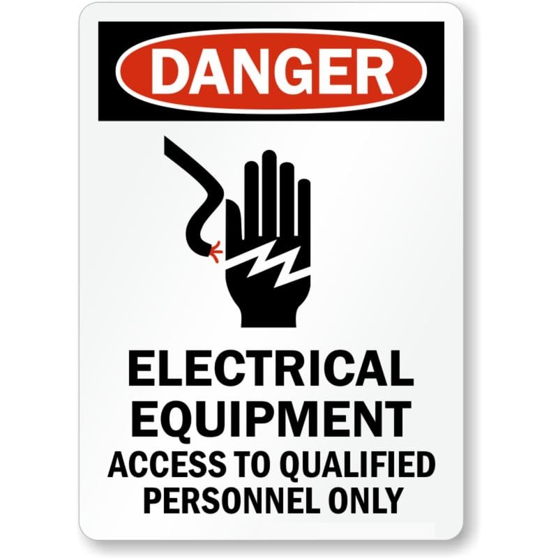 Electrical Equipment Access Personnel Aluminum Weatherproof Sign b01337