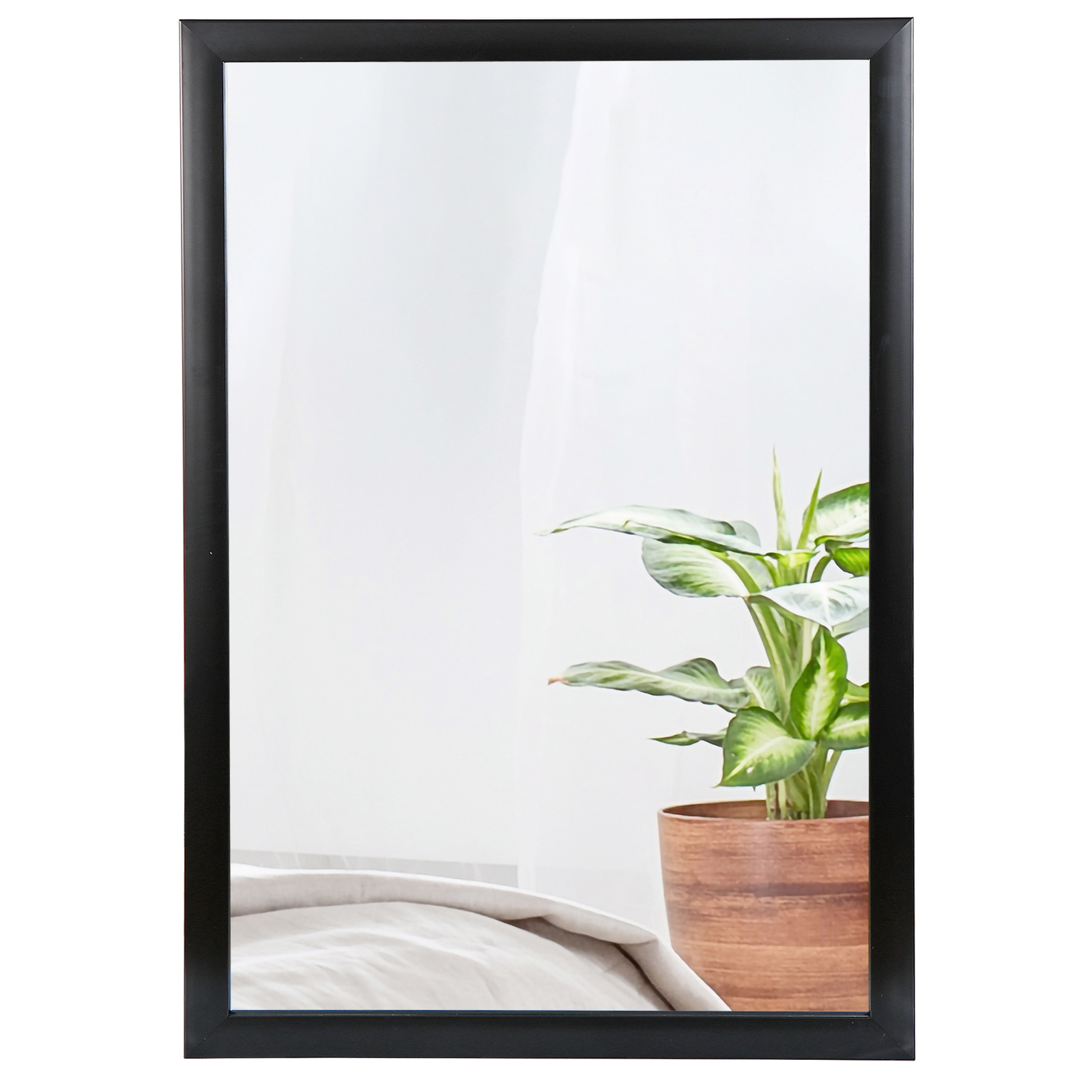 2PCS Bathroom Rectangular Wall Mounted Mirror PS Frame Vanity Mirror 24″ x 36″