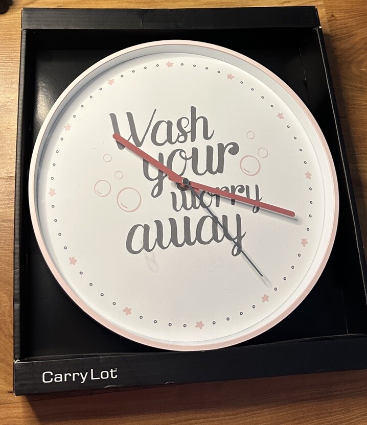 Wash Your Worry Away Laundry Room Clock Utility Room Wall Decor