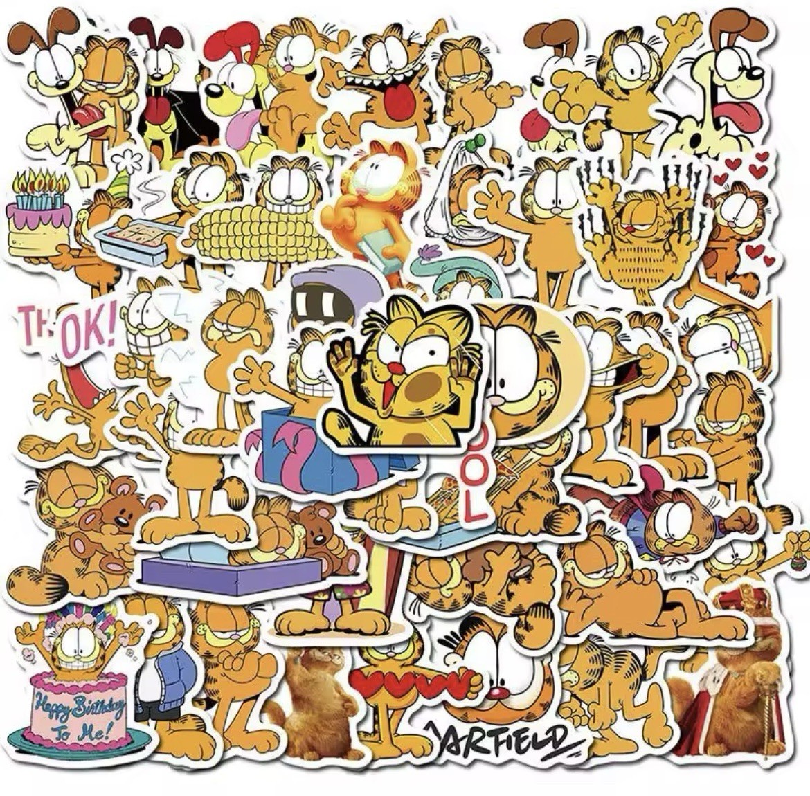 Cat Cartoon Nostalgia Cat Character Stickers 50pc Matte Stickers FREE SHIPPING