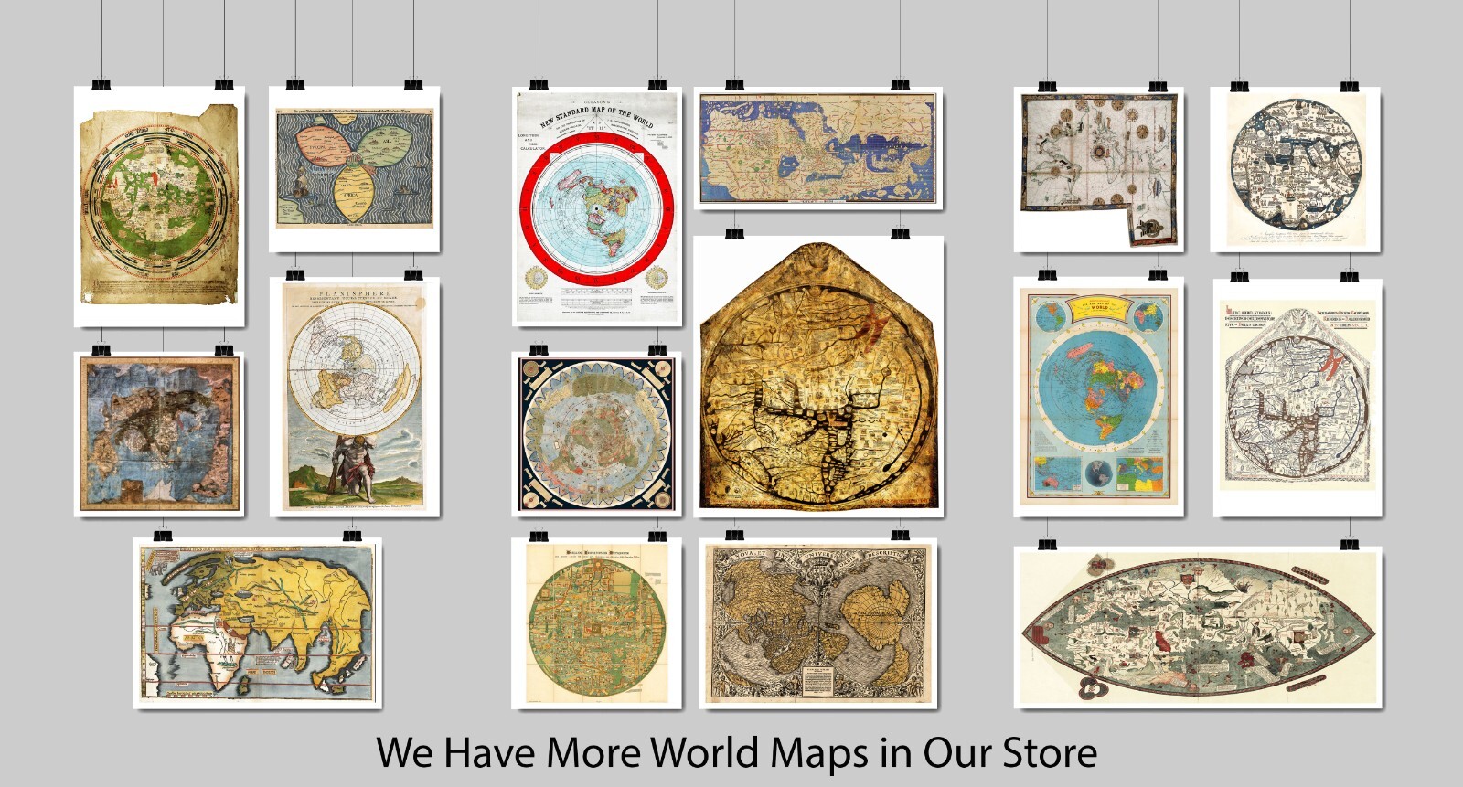 1892 Flat Earth Map – Alexander Gleason’s New Standard Map the World Globe Model