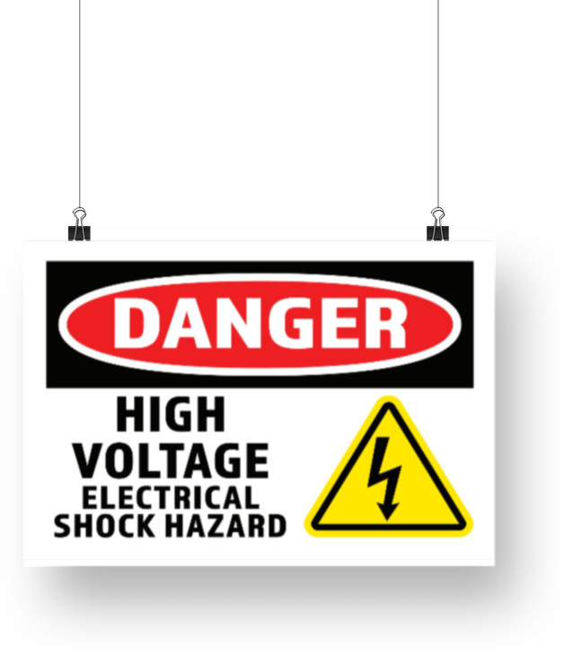 Danger High Voltage Electrical Shock Hazard 8×12 Aluminum Sign TS02729