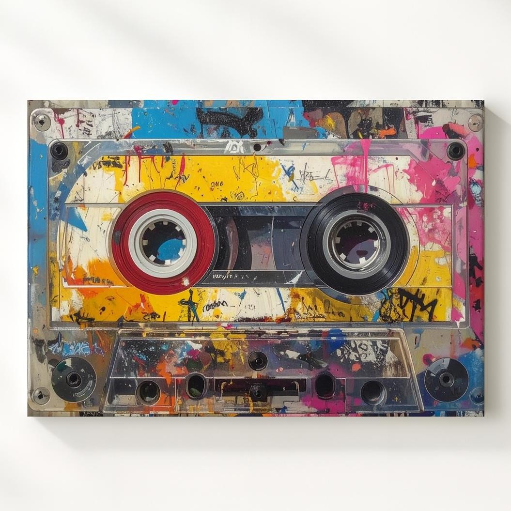 Vintage Cassette Tape Canvasstreet Art & Analog Media Tribute Wall Art