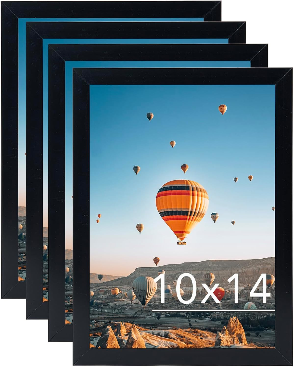 10X14 Picture Frame Set of 4 Black for 30 X 40Cm Diamond Painting Art, Wall Moun