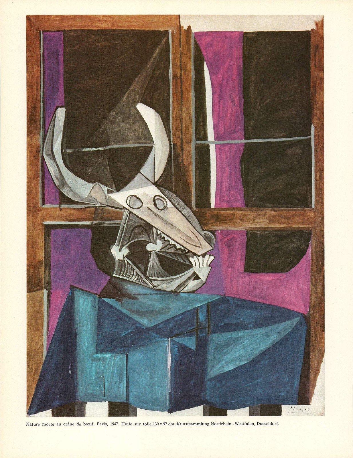 PABLO PICASSO Nature morte au crane de boeuf 12.25″ x 9.5″ Offset Lithograph 197