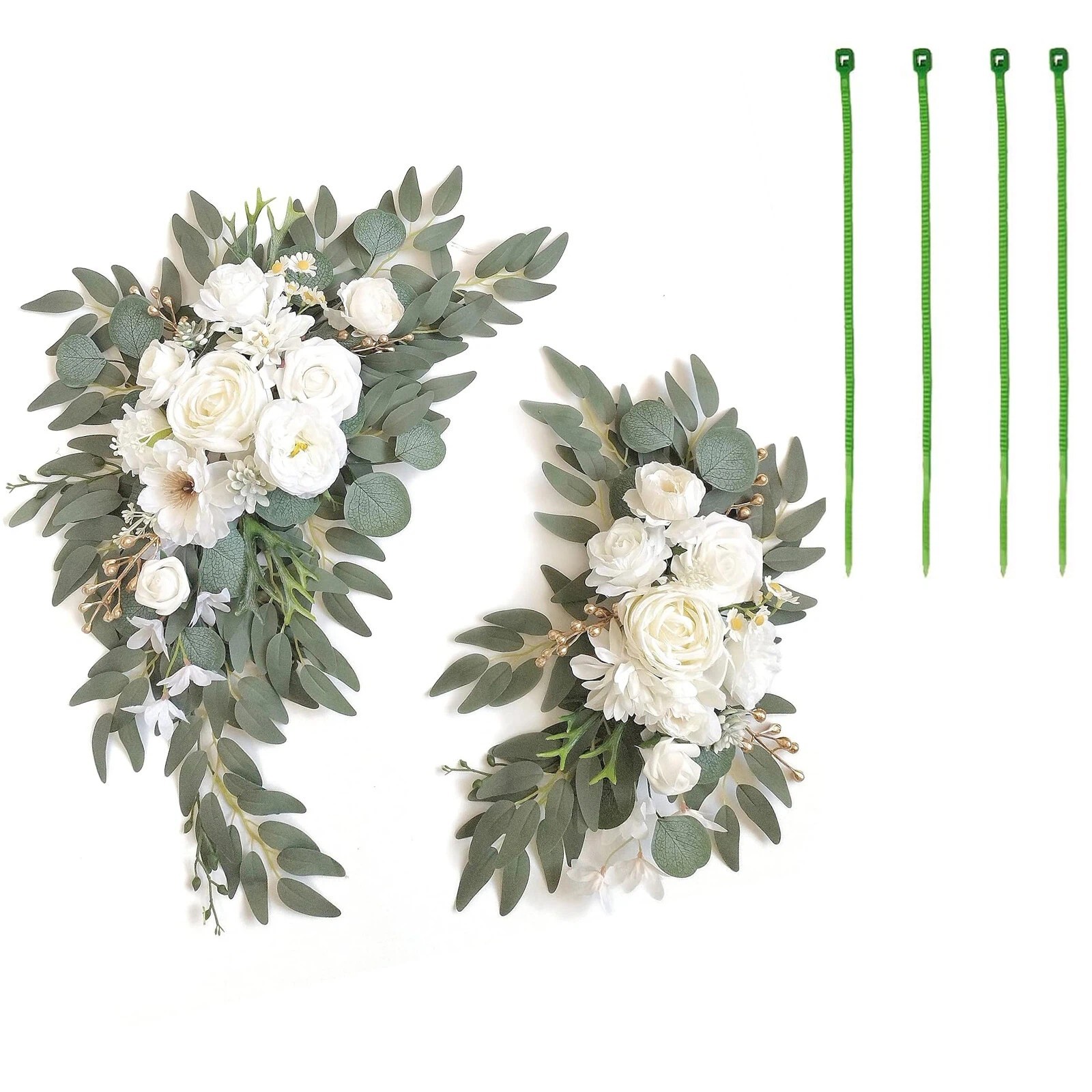 Wedding Arch Flowers (Pack of 2), Artificial Flower for Wedding Decor Garland