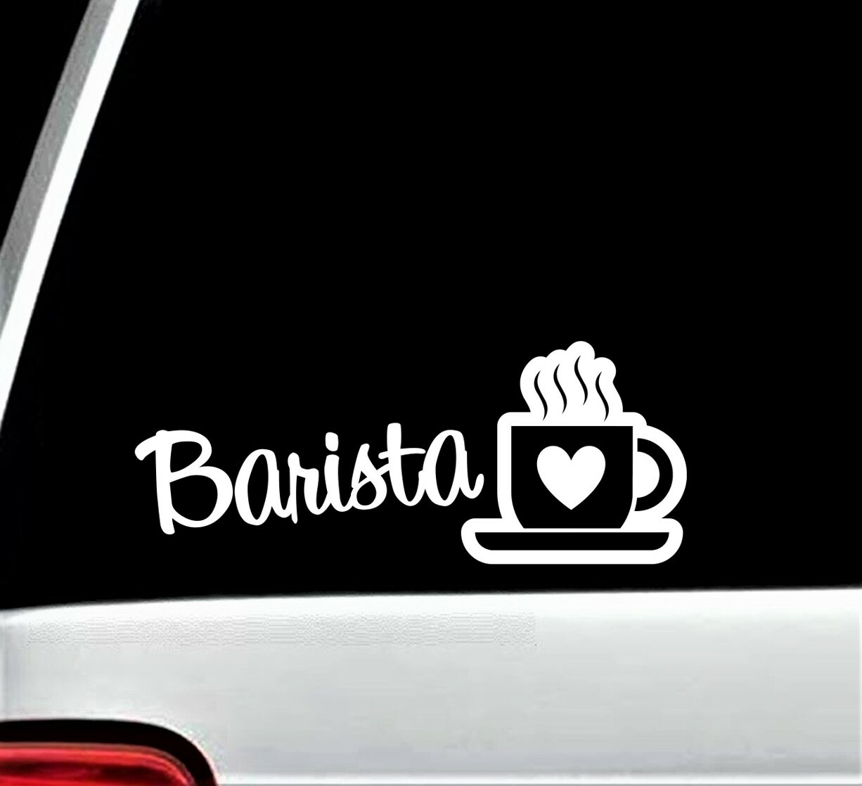 Barista Coffee Cup Decal Sticker for Car Window Starbucks Gift Java Art BG 418