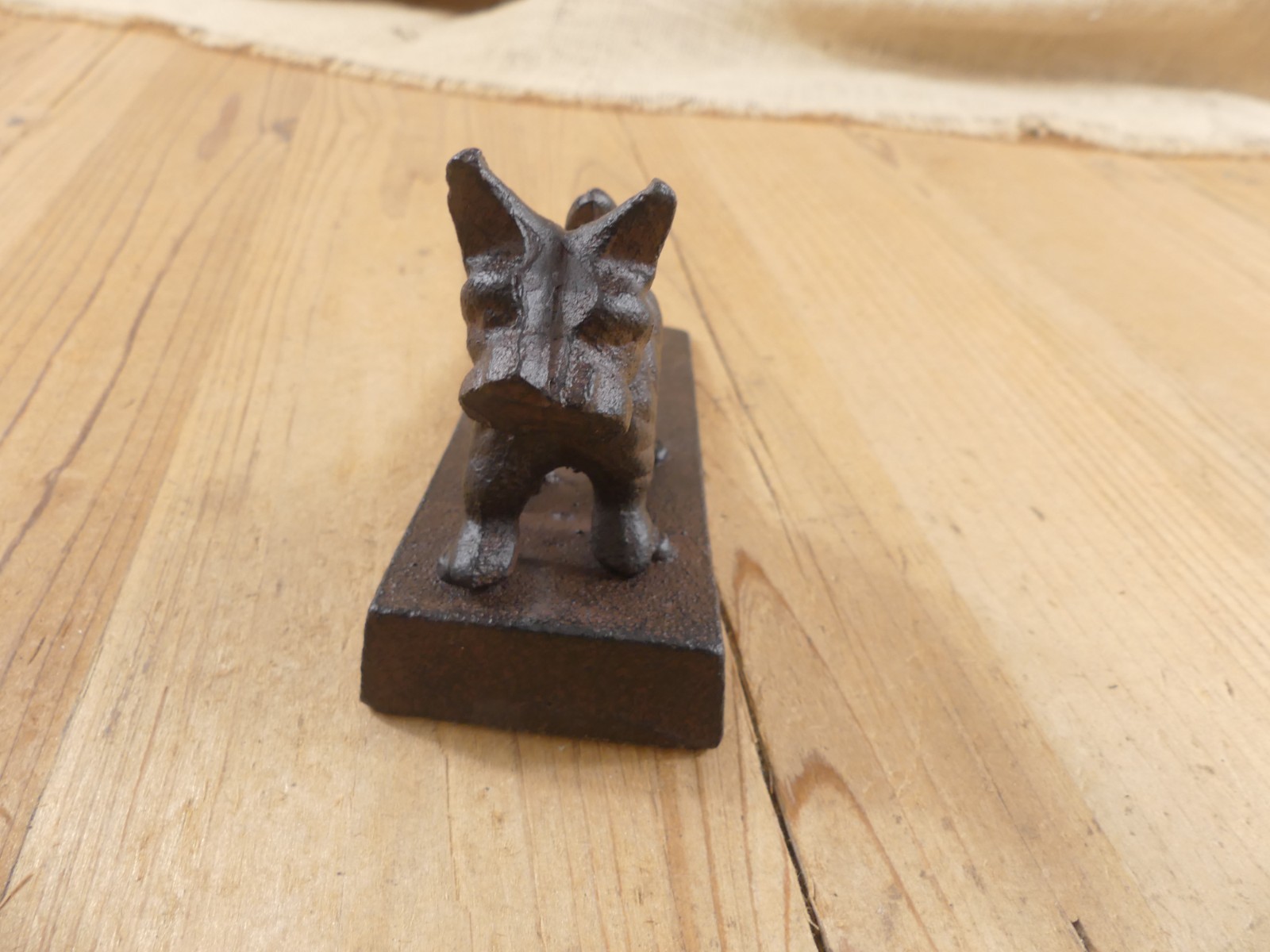 Cast Iron Dog Door Stop Jam Scottish Terrier Stopper Wedge Stop Rustic Decor