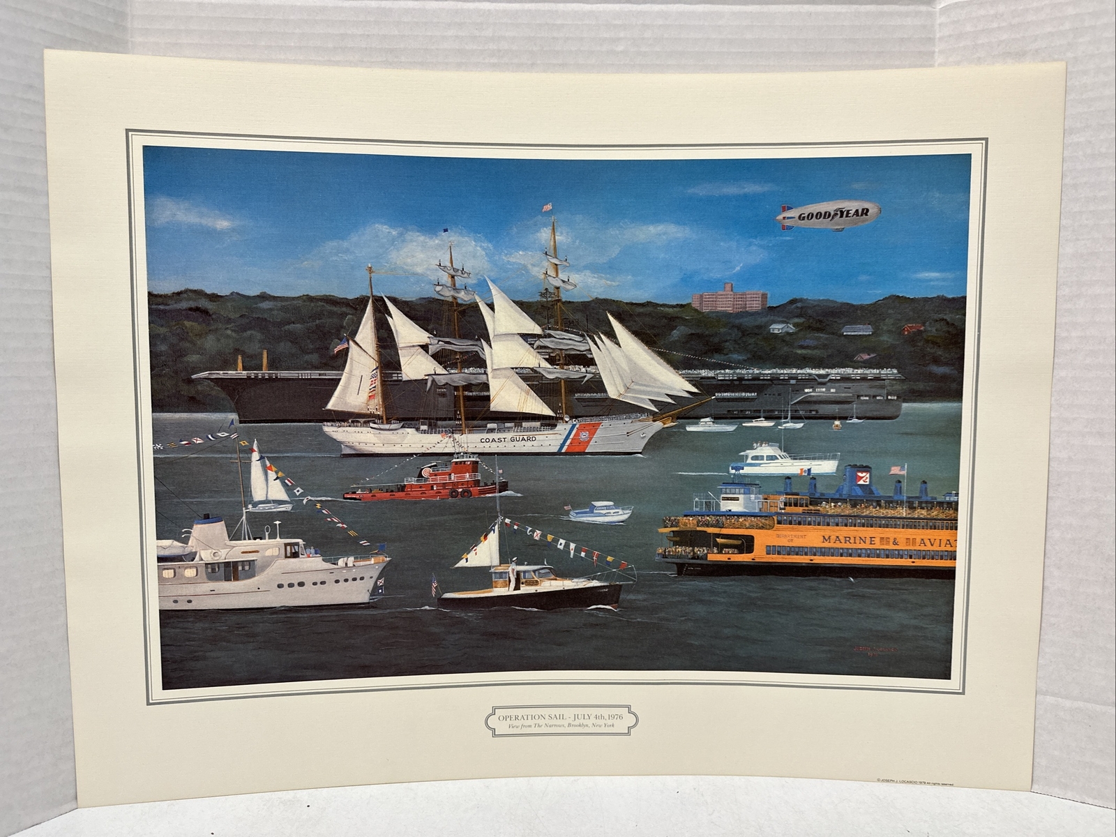 Operation Sail July 4 1976 New York Photo Lithograph 18×24 Ready To Be Framed