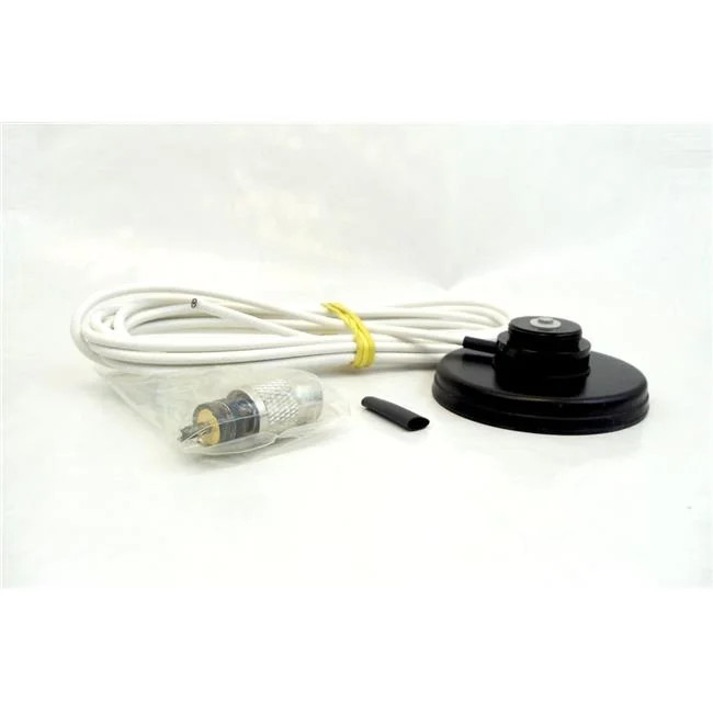 PCTEL & Maxrad RBGFP 3.25 in. Round Magnet Mount with White 12 ft. RG-58 Coax…