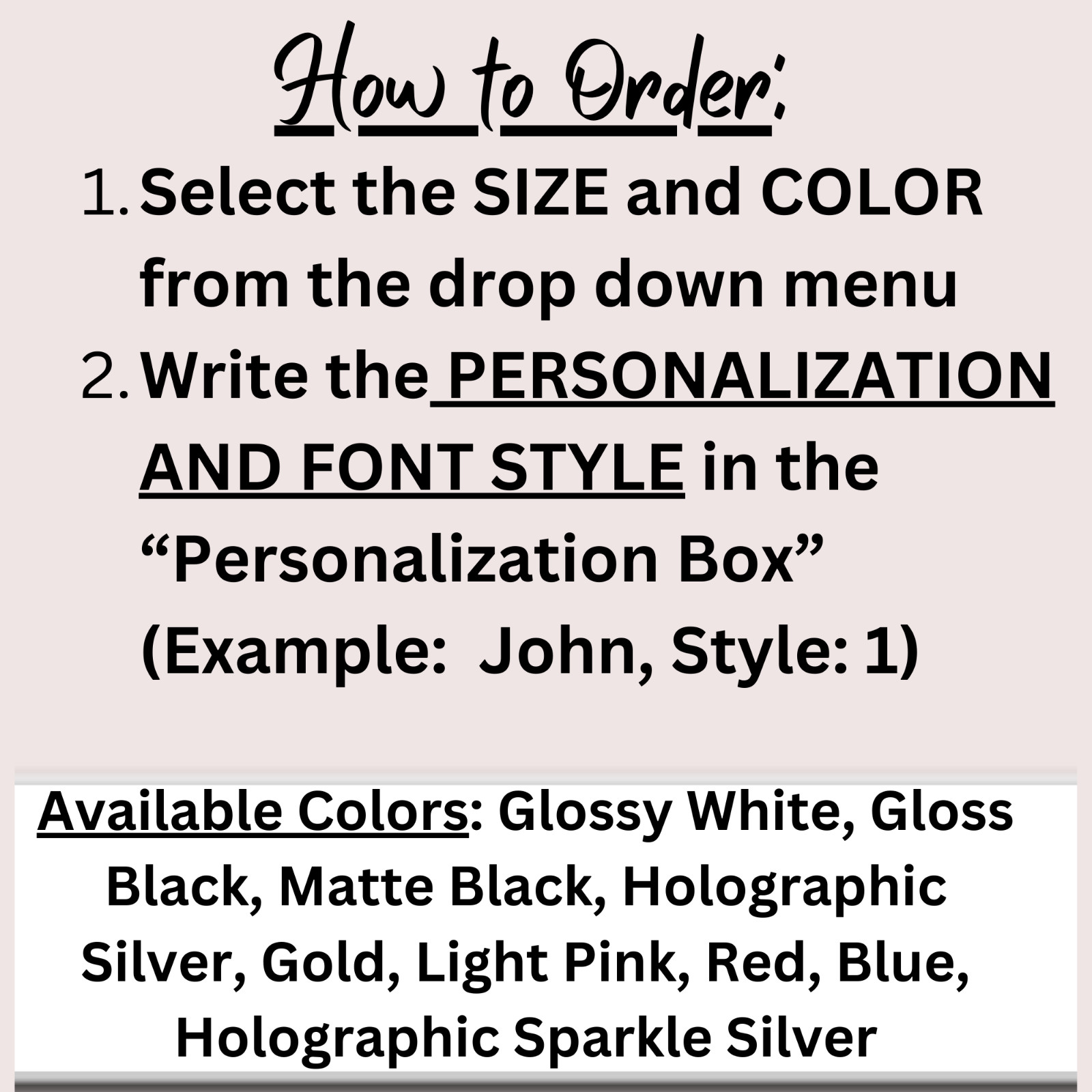 Custom Personalized Vinyl Lettering Name Decal Sticker Car Window Tumbler