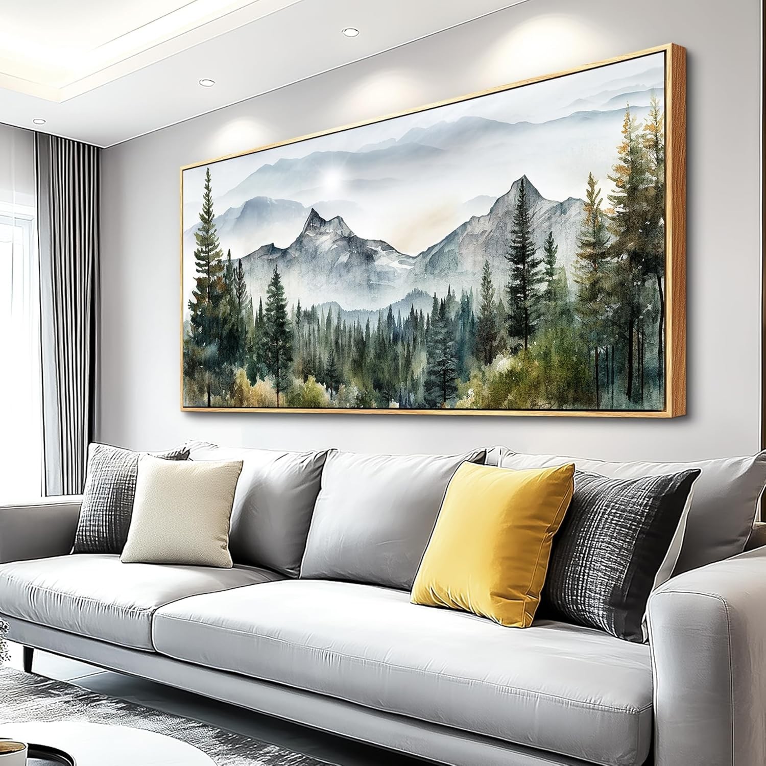 Wood Framed Wall Art For Living Room Large Wall Decor For Office Bedroom Pict…