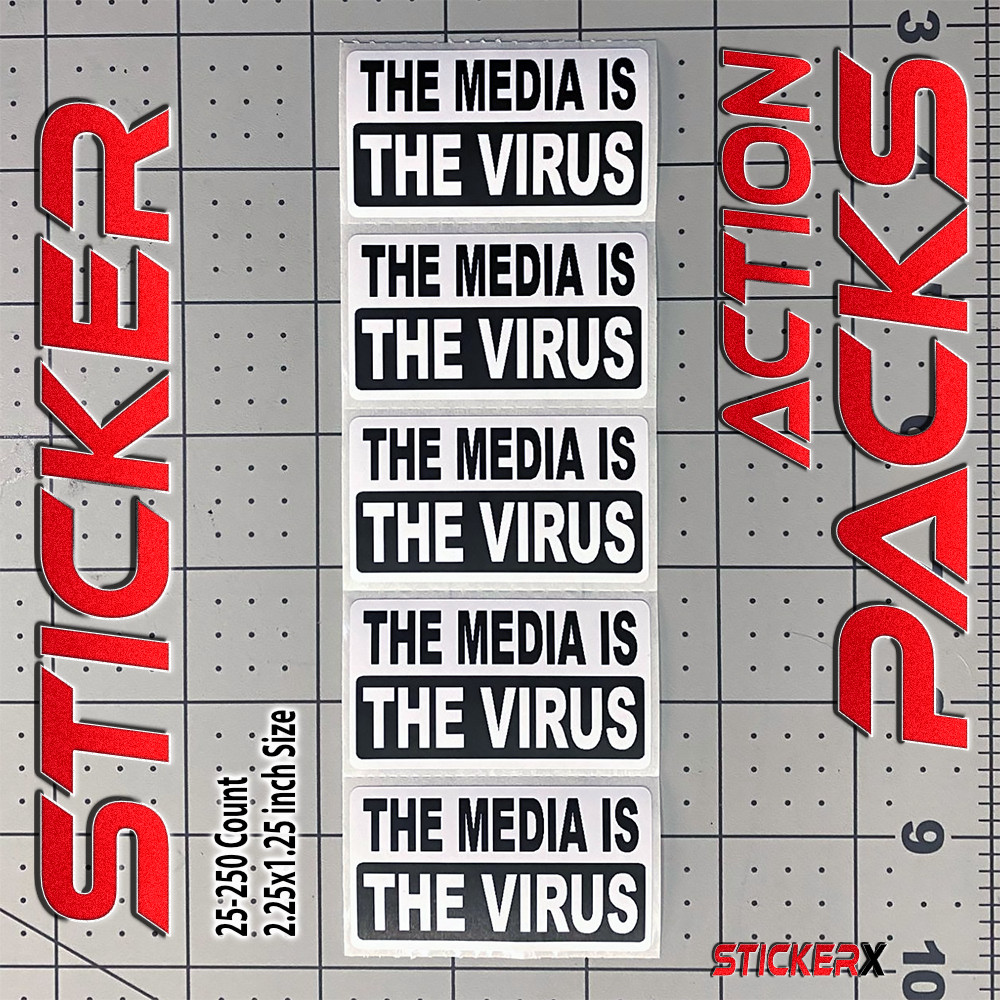 The Media Is The Virus Stickers Conservative Anti Fake News Joe Biden Sucks #FJB