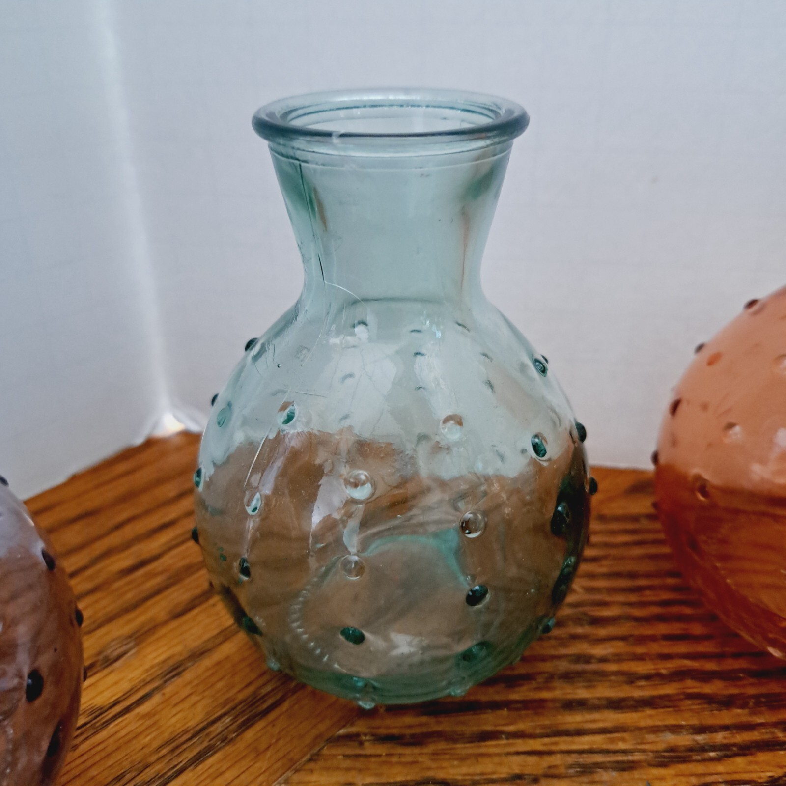 Set of 5 Assorted Color Vases 4″ With Raised Dots