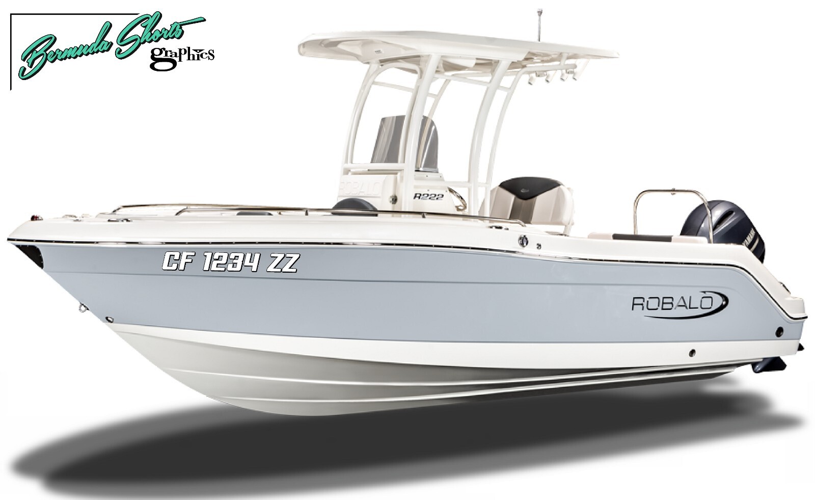 Boat Registration Numbers & Letters 2 Pack Custom 3″ Boat & Jetski PWC Stickers